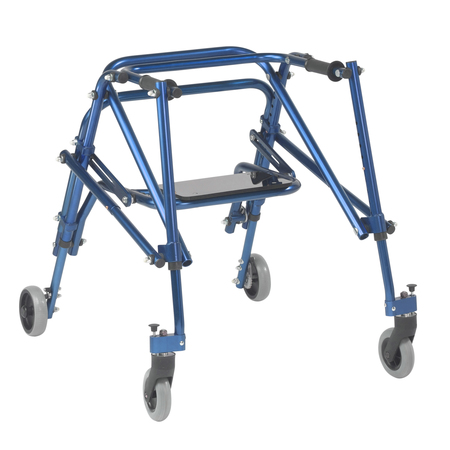 INSPIRED BY DRIVE Nimbo 2G Lightweight Posterior Walker w/ Seat, Medium, Knight Blue ka3200s-2gkb